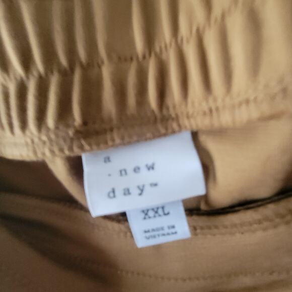 XXL A New Day olive green knit pants, elastic waist with pockets - Picture 4 of 4